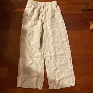 H&M high waisted wide leg linen pants